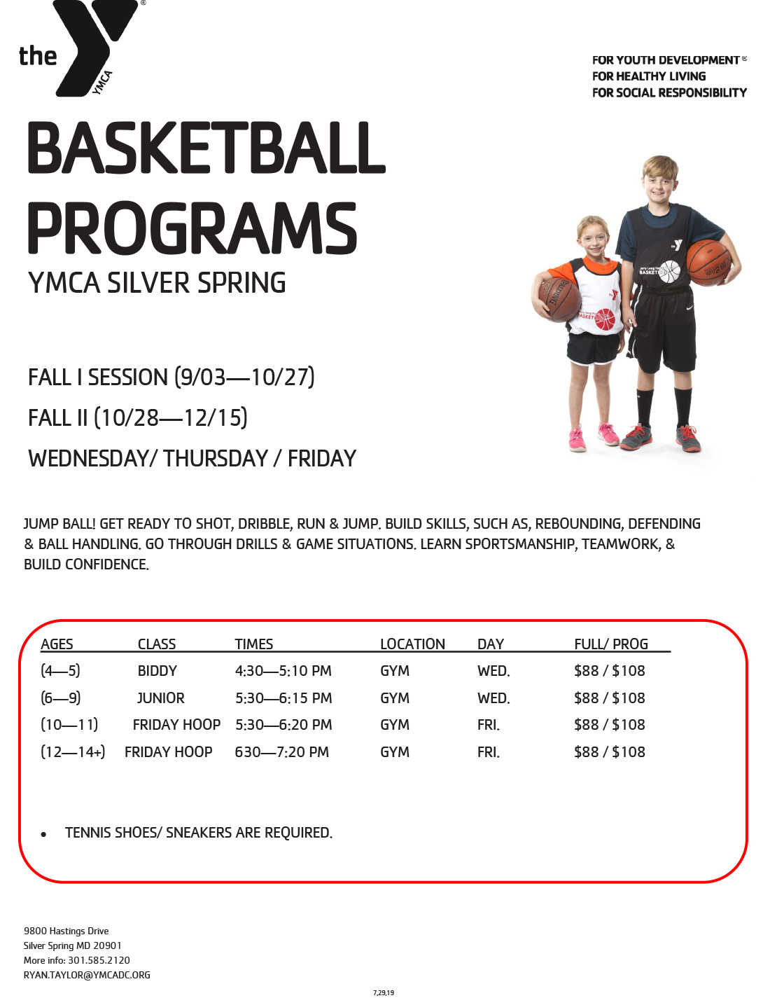 Basketballprogramsflyer11 YMCA DC