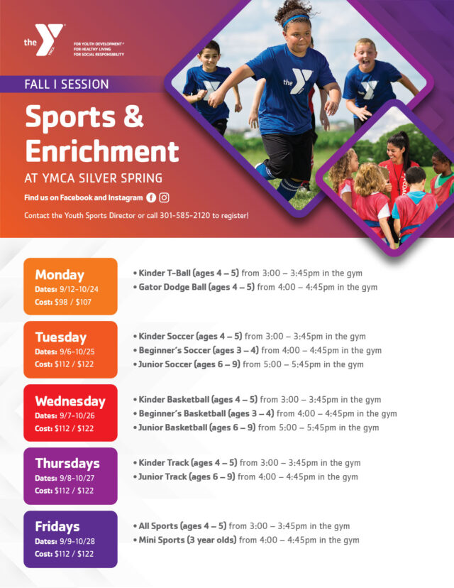 Youth Sports YMCA Silver Spring YMCA DC