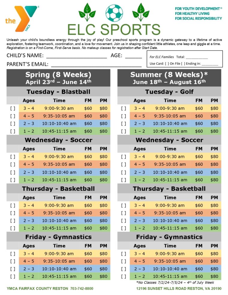 Kids Sports Youth Sports YMCA Fairfax County Reston